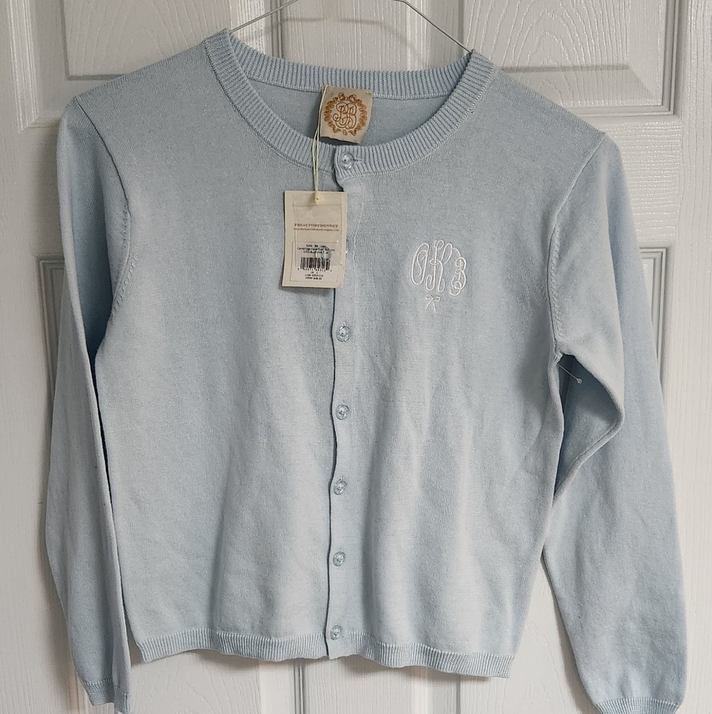 The Beaufort Bonnet Company Soft Blue Knit Cardigan
